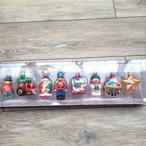 Department 56 Mini Glass Ornaments set of 8 new in package
